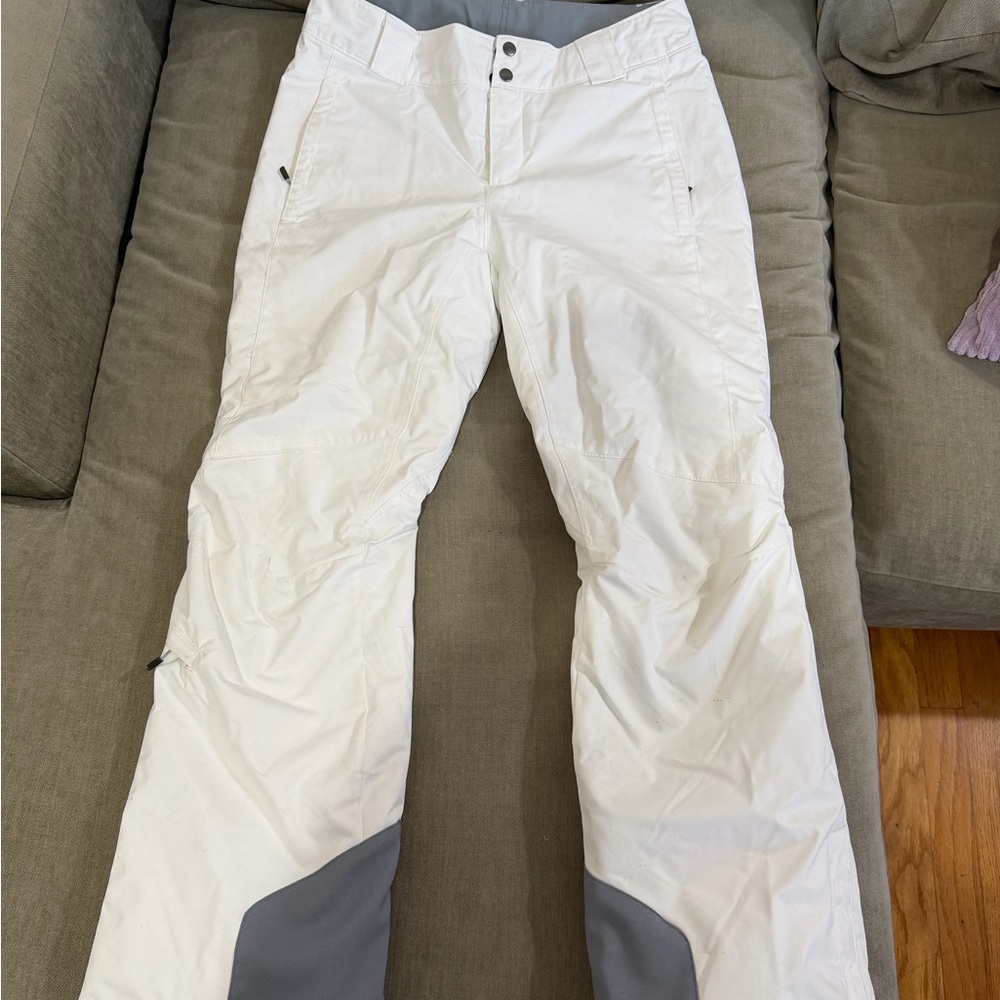 Columbia White Bugaboo Omniheat Insulated Ski/Snow Pants
